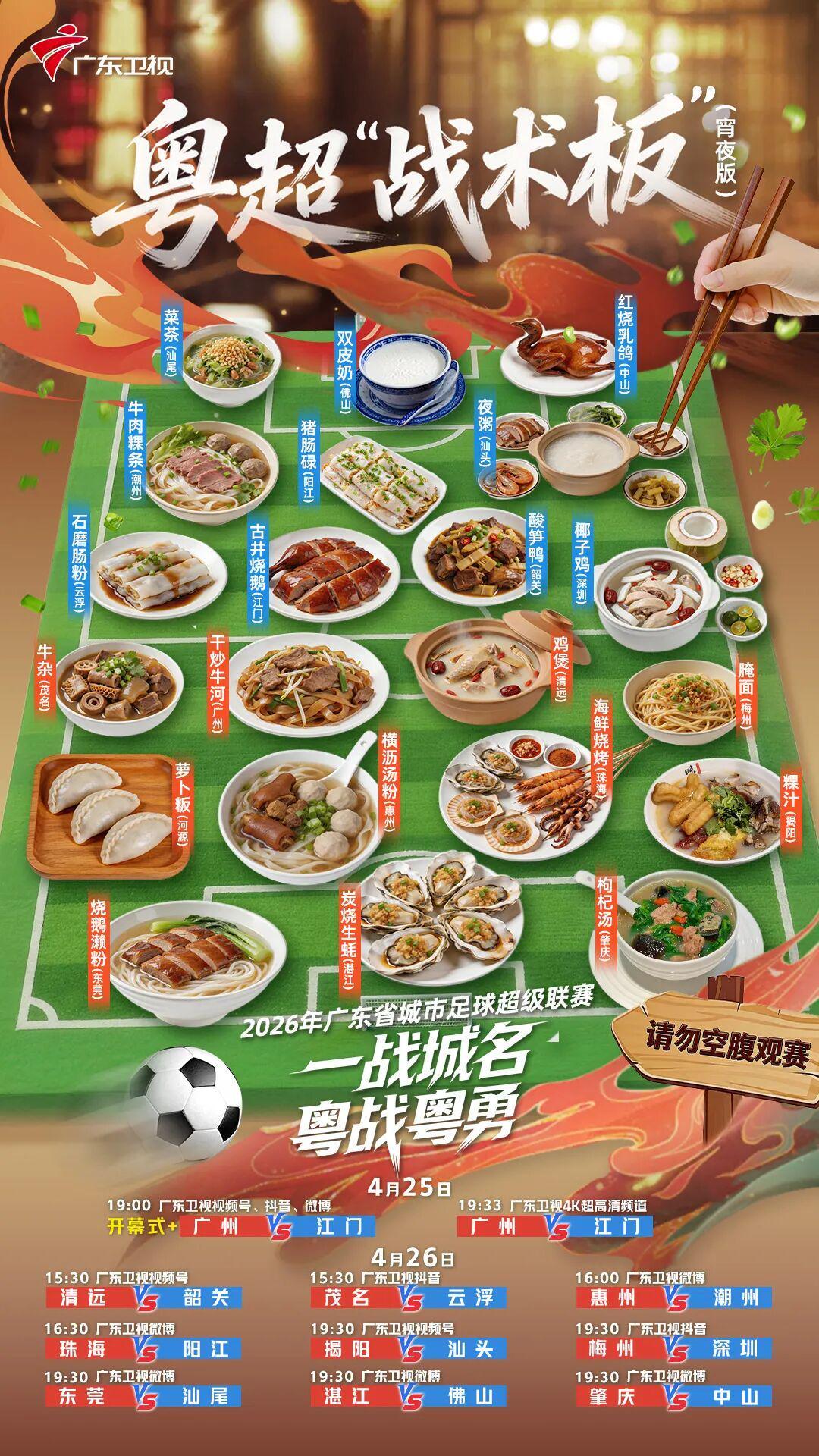 “粤超”今晚开波，广东卫视4K直播！